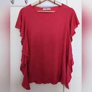 Zara short sleeve magenta pink knit size M